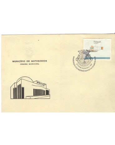 PORTUGAL ENVELOPE COMEMORATIVO DA CIDADE DE MATOSINHOS -  AÇORES - PEQUENA DOBRA NO MEIO FC07567